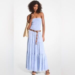 NWT! Michael Kors Light Blue Strapless Dress